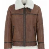 Authentic WWII Style Shearling Flight Leather Jacket For Men