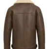 B-3 Sheepskin Brown Leather Jacket For Men Back
