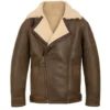 B-3 Sheepskin Brown Leather Jacket on Sale