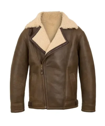 B-3 Sheepskin Brown Leather Jacket on Sale