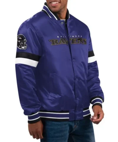 Baltimore Ravens Home Game Purple Satin Jacket
