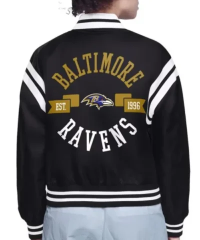 Baltimore Ravens Printed Bomber Satin Jacket