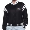 Baltimore Ravens Printed Logo Bomber Satin Jacket