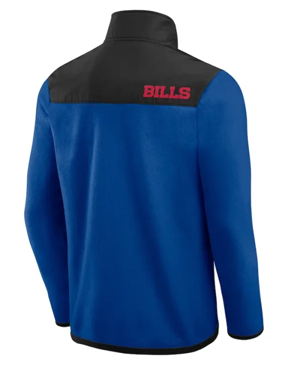 Blue Buffalo Bills Erect Collar Coach Jacket Back