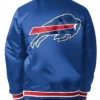 Buffalo Bills Royal Blue Mens Satin Snap-Tab Jacket Back