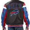 Carl Banks Black Buffalo Bills Full-Zip Varsity Jacket Back
