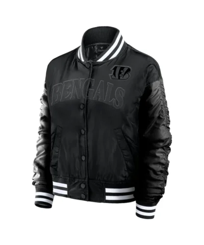 Cincinnati Bengals Black Elements Wave Satin Jacket