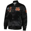 Cincinnati Bengals Black Exclusive Satin Varsity Jacket