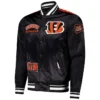 Cincinnati Bengals Black Sublimated Satin Jacket