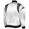 Cincinnati Bengals White Stripes Satin Bomber Jacket
