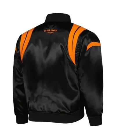 Cincinnati Bengals x BlaCkOWned Black Stripes Satin Jacket