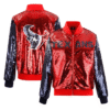 Cuce Red Houston Texans Two-Tone Team Colored Sequin Jacket
