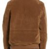 Suede Shearling Bomber Leather Jacket Back
