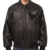 Houston Texans Bomber Leather Jacket - Black