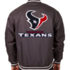 Houston Texans Classic Ribbed Satin Black Varsity JacketS