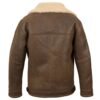 B-3 Sheepskin Brown Leather Jacket Back