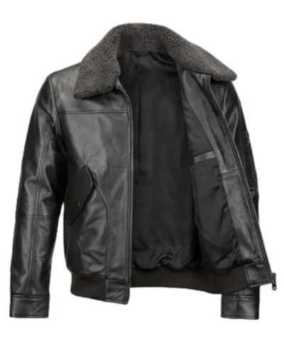 Leather Jacket For Shearling Collar