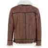 Men Authentic WWII Style Shearling Flight Leather Jacket Back