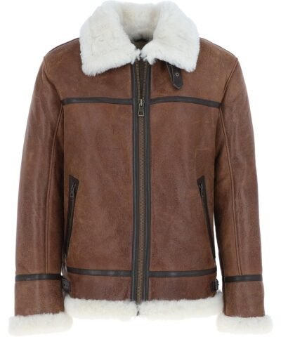 Authentic WWII Style Shearling Flight Leather Jacket