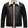 Men Black Shearling Leather Jacket