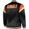Men Cincinnati Bengals Black Double Down Satin Jacket
