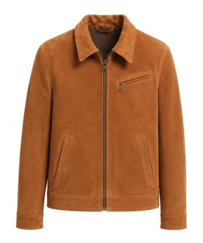 Men For Vintage Style Suede Jacket