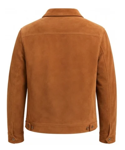 Men For Vintage Style Suede Jacket Back