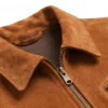 Men For Vintage Style Suede Jacket Collar and Zip