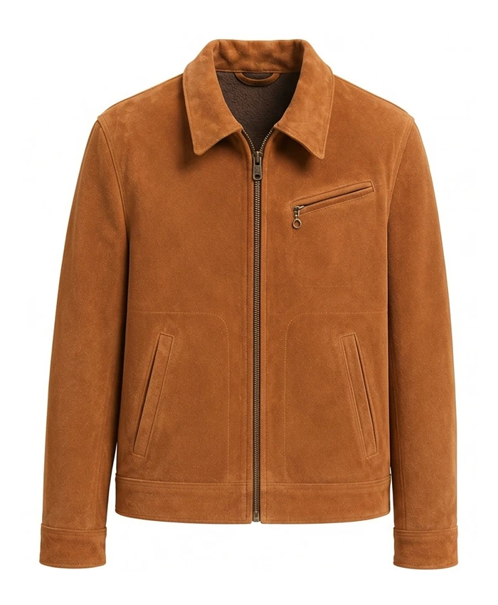 Men For Vintage Style Suede Jacket