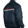 Men's Navy Houston Texans Exclusive Satin Full-Snap Jacket
