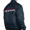 Men's Navy Houston Texans Exclusive Satin Full-Snap Jacket