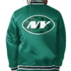 Men's New York Jets Starter Closer Reversible Satin Green Jacket