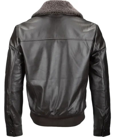 Men Shearling Collar Jacket