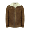 Men Tan Brown Shearling Jacket