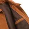Men Vintage Style Suede Jacket Inner pocket