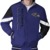 Men's Baltimore Ravens Strong Arm Purple Full-Zip Jacket