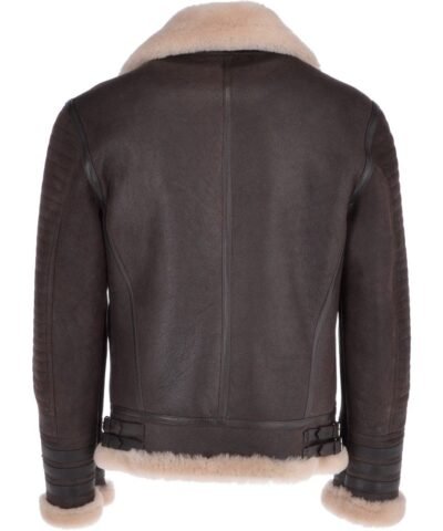 Men Retro Flying Leather Jacket Back