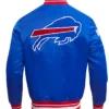 Mens Buffalo Bills Full Snap Satin Jacket Back