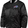 Mens Buffalo Bills Satin Baseball Full Snap Jacket