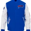 Mens Buffalo Bills White Classic Wool Varsity Jacket