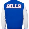 Mens Buffalo Bills White Classic Wool Varsity Jacket Back