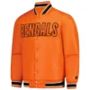 Men's Cincinnati Bengals Orange Satin Varsity Jacket