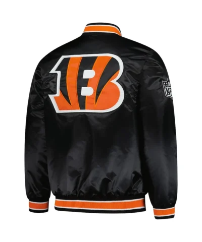 Men's Cincinnati Bengals Starter Black Satin Varsity Jacket