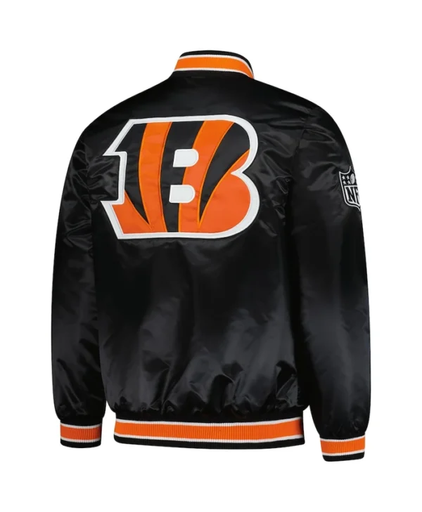 Men's Cincinnati Bengals Starter Black Satin Varsity Jacket