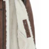 Mens For Authentic WWII Style Shearling Flight Leather Jacket