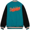 Mens Miami Dolphins Wool Vintage Jacket Back
