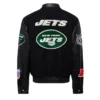 Men's New York Jets Jeff Hamilton Black Wool Varsity Jacket