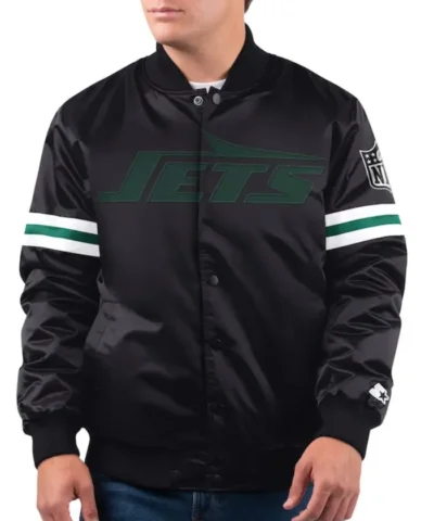 Men's New York Jets Starter Black New Logo Jacket