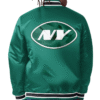 Men's New York Jets Starter Closer Reversible Satin Green Jacket
