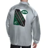 Mens New York Jets Starter Gray Raglan Coache Jacket